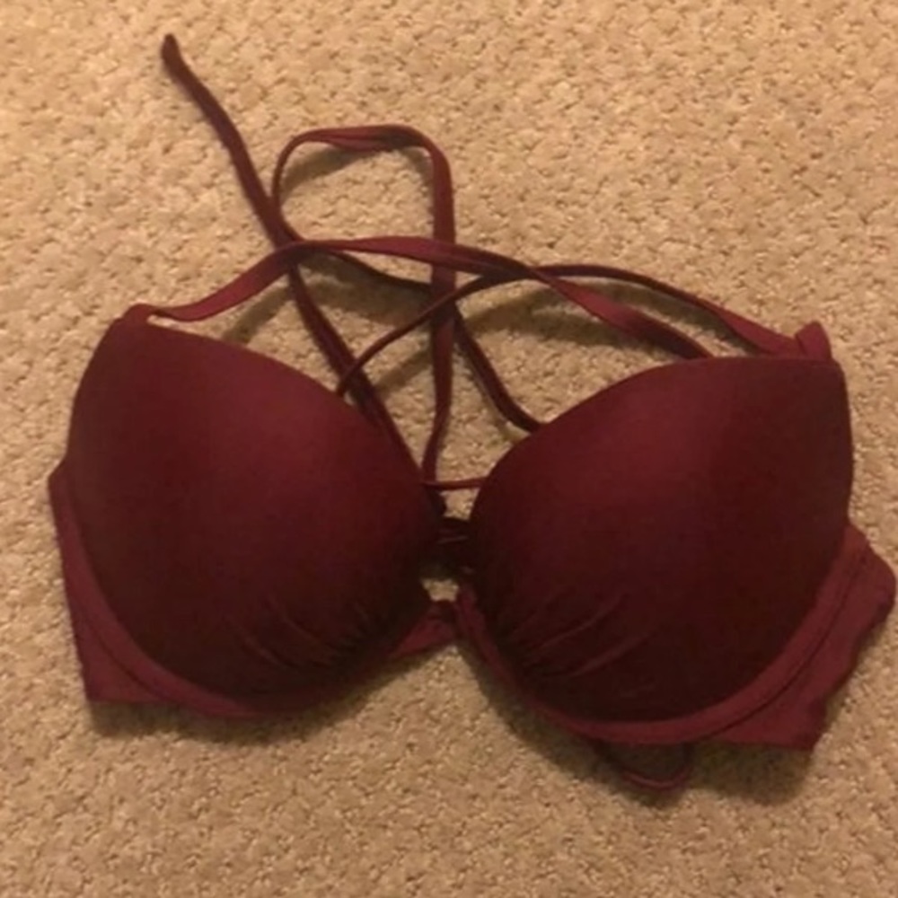 Strappy back push-up bikini top